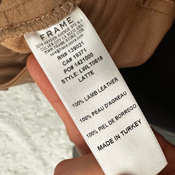 NWOT- Frame 100% Lamb Leather Bermuda Shorts - Picture 12 of 16